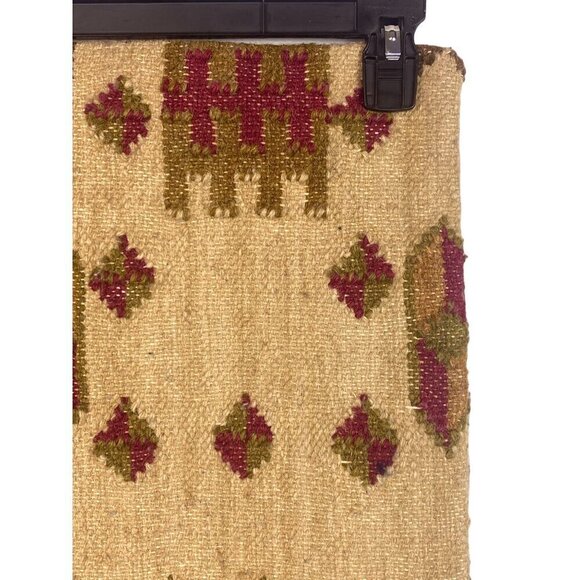 Unbranded VTG Handwoven Wool Kilim Rug Pillow Cover Geometric 18" X 12" - Picture 4 of 10